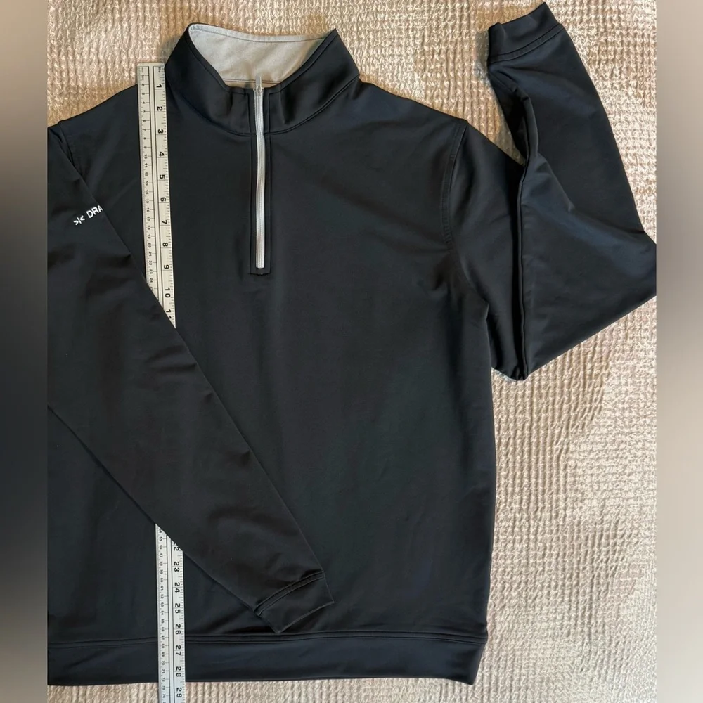 Peter Millar Crown Sport 1/4 Zip Pullover Black Large Performance - Picture 4 of 11